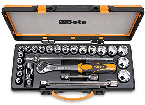 Beta 920A/C20 - 20 chiavi a bussola esagonali e 5 accessori in cassetta di lamiera