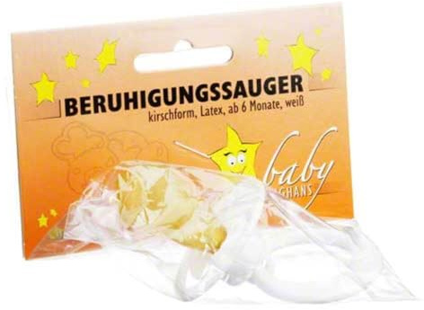 Beruhigungssauger Kirschf. Latex ab 6 M.Weiß