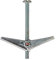Bulk Hardware BH02497 Cheville à ressort / ailettes avec vis d'assemblage, Set de 4 Pièces