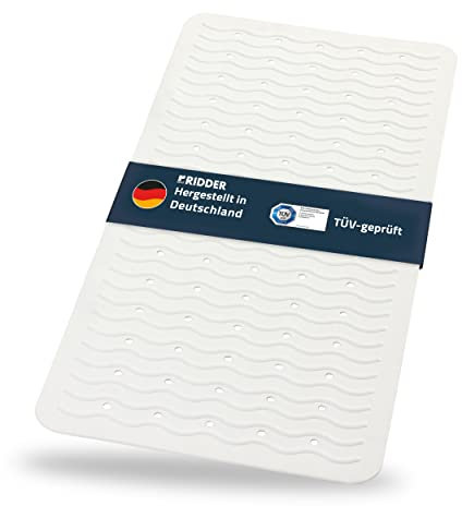 RIDDER 683010-350 Playa Tapis Antidérapant pour Baignoire Caoutchouc Synthétique Blanc 38 x 80 cm
