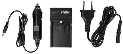 vhbw Ladegerät kompatibel mit Blackmagic Pocket Cinema 4K Kamera Camcorder/Akku - Ladeschale, Kfz-Adapter, Ladestandsanzeige, 8,4 V
