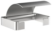 EMCO LOFT Papierhalter, eleganter Toilettenpapierhalter zur Wandmontage aus Aluminium, hochwertige Toilettenpapierspender Edelstahl Mit Deckel