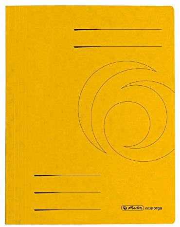 Herlitz Schnellhefter quality A4 Karton, gefaltet, gelb, 25 Stück