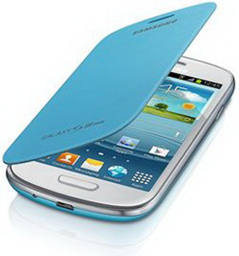 Samsung EFC-1M7FLEGSTD Flip Cover per Galaxy S3 Mini, Azzurro