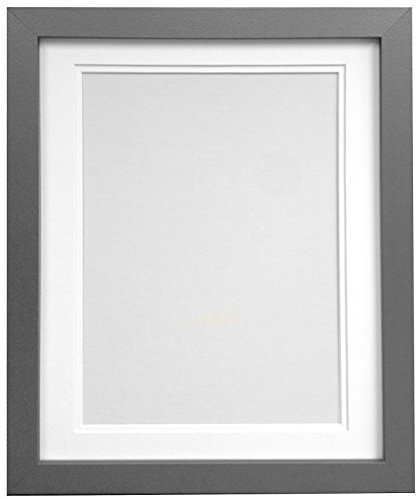 FRAMES BY POST H7-Bilderrahmen mit weißem Passepartout, Breite 25 mm, weiß, Holz, Silber, A2 Image Size A3
