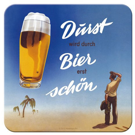 Nostalgic-Art 46129 Bier und Spirituosen Durst, Untersetzer