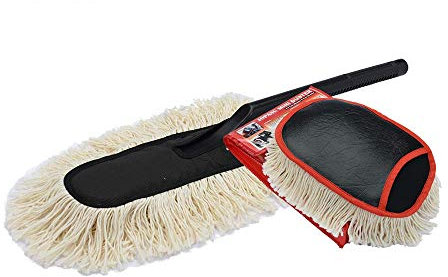 JOPASU Car & Mini Duster Combo – 100% Wax-Treated Cotton for Scratch-Free Cleaning | Regular Duster for Exterior & Mini Duster for Interior | Premium Microfiber, Reusable, Removes Dust & Debris