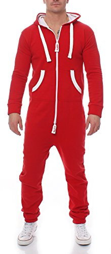 Herren Jumpsuit Farbauswahl Jogging Anzug Trainingsanzug Einteiler Overall