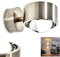 Wandlampe Sapri - Effektlampe mit zwei gegenüberliegenden Licht-Kegeln - verchromte Metall-Leuchte für das Wohnzimmer - das Esszimmer oder die Küche mit hochwertigem Glas-Schirm - ohne Leuchtmittel