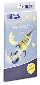 Becks Plastilin Nachtleuchtknete 100g, fluoreszierend