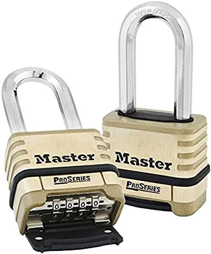 Master Lock Padlock, ProSeries Brass Resettable Combination Padlock, High Security Lock Best Used for Commercial and Industrial Applications