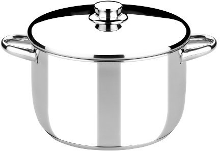 MONIX Optima Olla 16 cm con tapa de acero inoxidable 18/10