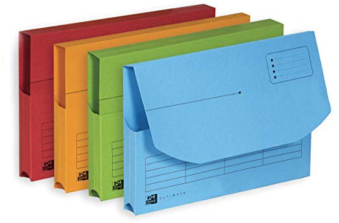 ELBA 100330167 Dokumententasche ULTIMATE | 25er Pack | mit Klappe | DIN A4 | aus 240 g/m² starkem Karton | 4 farben sortiert