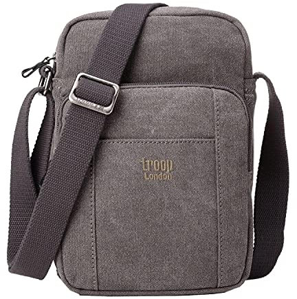 TRP0370 Troop London Classic Canvas Across Body Bag (Black)
