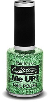 PaintGlow, Glitter Nail Polish, Green, 12ml