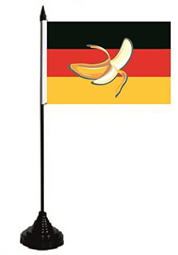 U24 Tischflagge Bananenrepublik Deutschland Fahne Flagge Tischfahne 10 x 15 cm