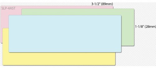 Smart Labels für alle intelligenten Etikettendrucker Verschiedene farbige Etiketten – 3,8 x 3-1