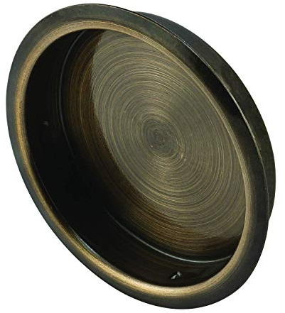 Prime-Line N 6766 Bypass Door Pull Handle, 1-3/4 In., Antique Brass Plated