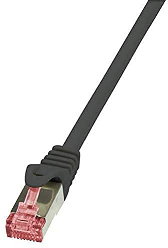 LogiLink CQ2013S CAT6 S/FTP PIMF PrimeLine Ethernet Cable, 0.25 Meter Length, Black