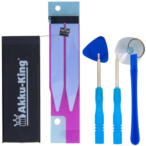 Akku-King Akku kompatibel mit iPhone 5S - Li-Polymer 1560mAh - mit Öffnungswerkzeug/Klebestreifen