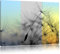 Pixxprint Pusteblumensamen vom Winde verweht B&W, Größe: 100x70cm, Leinwandbild, fertig gespannt, Wandbild, Dekoration, Kunstdruck, kein Poster