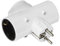 Amig - Adattatore Triplo Schuko a 3 Vie | Compatibile per Apparecchi Elettrici | Presa di Terra | Tensione Max 250V | Amperaggio Max 10/16A, Bianco, 3 Vías, Policarbonato
