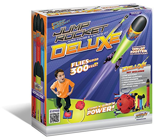 Geospace Jump Rocket Set with Launcher and 6 Foam Rockets (Deluxe Jump Rocket Set)