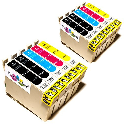 10x Epson Stylus Office BX300F Kompatible Druckerpatronen - Cyan/Magenta/Gelb/Schwarz - PATRONEN MIT NEUESTEN CHIP