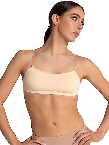 Capezio Damen 3564 Camisole BH Top mit Bratek, Nude, L