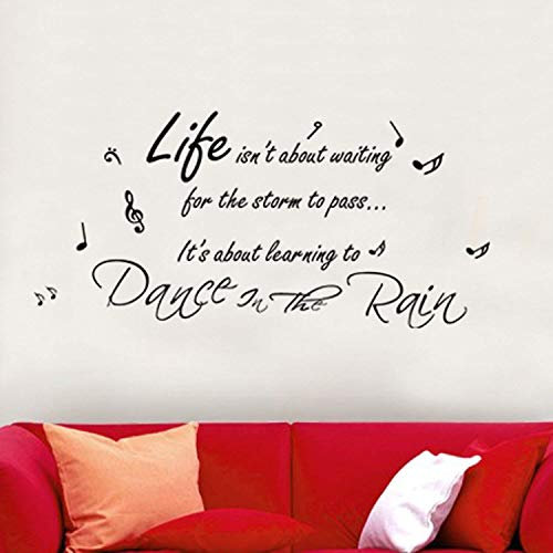 WALPLUS(TM) Dance in The Rain Music Wall Stickers Art Mural Quote Wallpaper Girls Boy/Living
