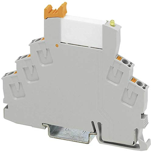 PHOENIX CONTACT RIF-0-RPT-24DC/21 Vormontiertes Relaismodul mit Push-in-Anschluss, Relaissockel mit Auswerfer & Leistungskontaktrelais, 1 Wechsler Kontaktausführung, 24 V DC Eingangsspannung