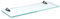 bijon Glasregal Glasablage Wandregal Glas Bad-Regal Glas Badezimmer Regal Badablage Ablageregal - 8mm Hartglas, 100 x 20 cm, Milchglas + Halterung A - Edelstahl Optik