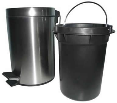 Gerimport Papelera Pedal Acero Inoxidable 5l Acero Inoxidable