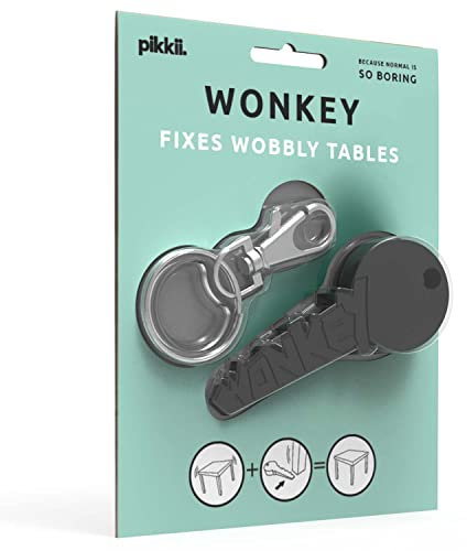 WonKey, Black, the Keyring that fixes wonky Tables, Keyrings for Men and Women.