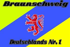 Braunschweig Deutschland´s Nr. 1 Fussball Fahne Flagge Grösse 1,50x0,90m