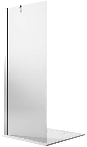 Idralite Duschwand Walk In 17 cm H190 Klarglas mit Kalklösender Behandlung Mod. Flip