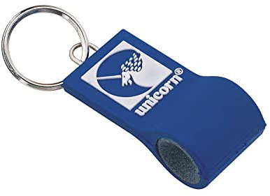 Unicorn Jiffy Dart Sharpener Keyring, Dartspitzenschärfer als Schlüsselanhänger, gummiert