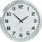 Eurotime Funkwanduhr, 50 cm, Silber, Aluminium, Echtglas, klares 12-Zahlen-Zifferblatt, automatische Zeitein- und Zeitumstellung, für Wohnbereich oder Büro, wandanliegend, nur für Innen, 56863-07
