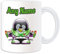 Personalisiertes Geschenk – Buzz Tasse (Pinguin Cartoon Charakter Kostüm) Einzigartige Name Nachricht Dumm lustig Lightyear