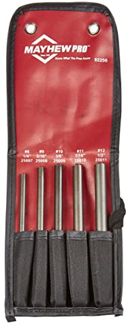 Mayhew 66256 6-Piece Hardened Steel Punch and Chisel Set
