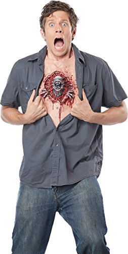 California Costumes Men's Parasite Chest, Flesh/red, One Size