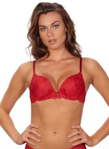 After Eden Damen, Push-Up, BH, Gel bra in lace,