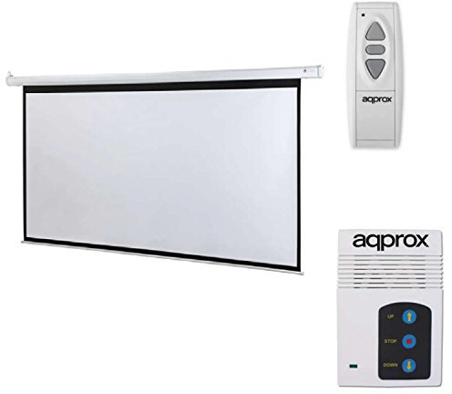 Approx APPP92E Pantalla de proyección Blanco 2,34 m (92) 16:9 - Pantalla para proyector (Motorizado, 2,34 m (92), 20,3 cm, 11,4 cm, 16:9, Blanco)