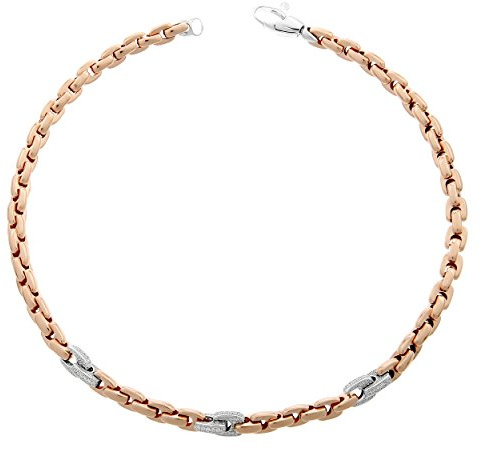 Orphelia Damen-Collier Fantasie teilvergoldet Zirkonia transparent Rundschliff 46 cm-ZK-7158