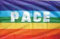 Flagge 90 x 150 : PACE mit Ösen