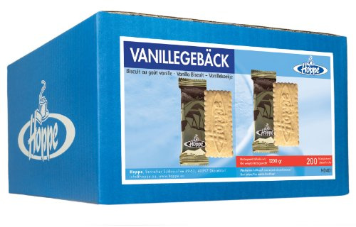 Hoppe Vanillegebäck Mono, Kekse, Plätzchen, einzeln verpackt, 200 Stück, 1200g