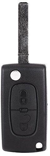 Plegables llaves Carcasa 2 Botones en blanco mando a distancia inalámbrico llave