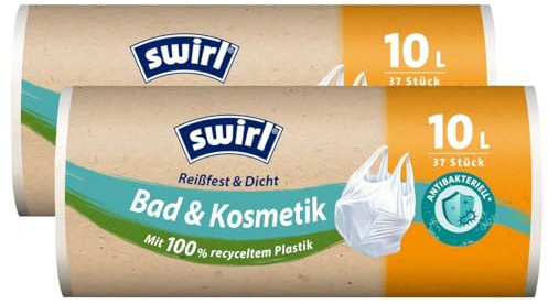 2x Swirl Tragegriff Müllbeutel 10L (37 stk./Rolle)