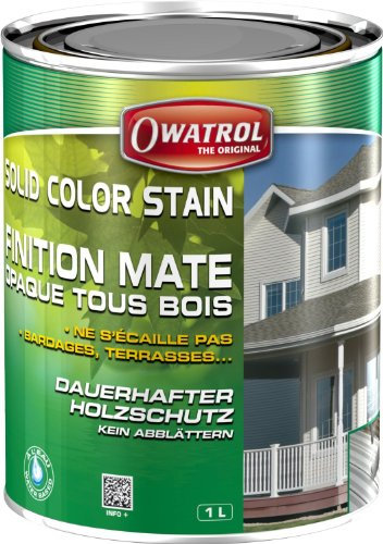 Owatrol - SOLID COLOR STAIN - Dauerhaft deckender Anstrich - Farbton moosgrün RAL 6005 - Gebindegrösse 20 Liter