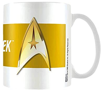 Star Trek Pyramid International - Taza de café de cerámica de 325 ml, diseño (Command Gold), para mujeres y hombres, producto oficial